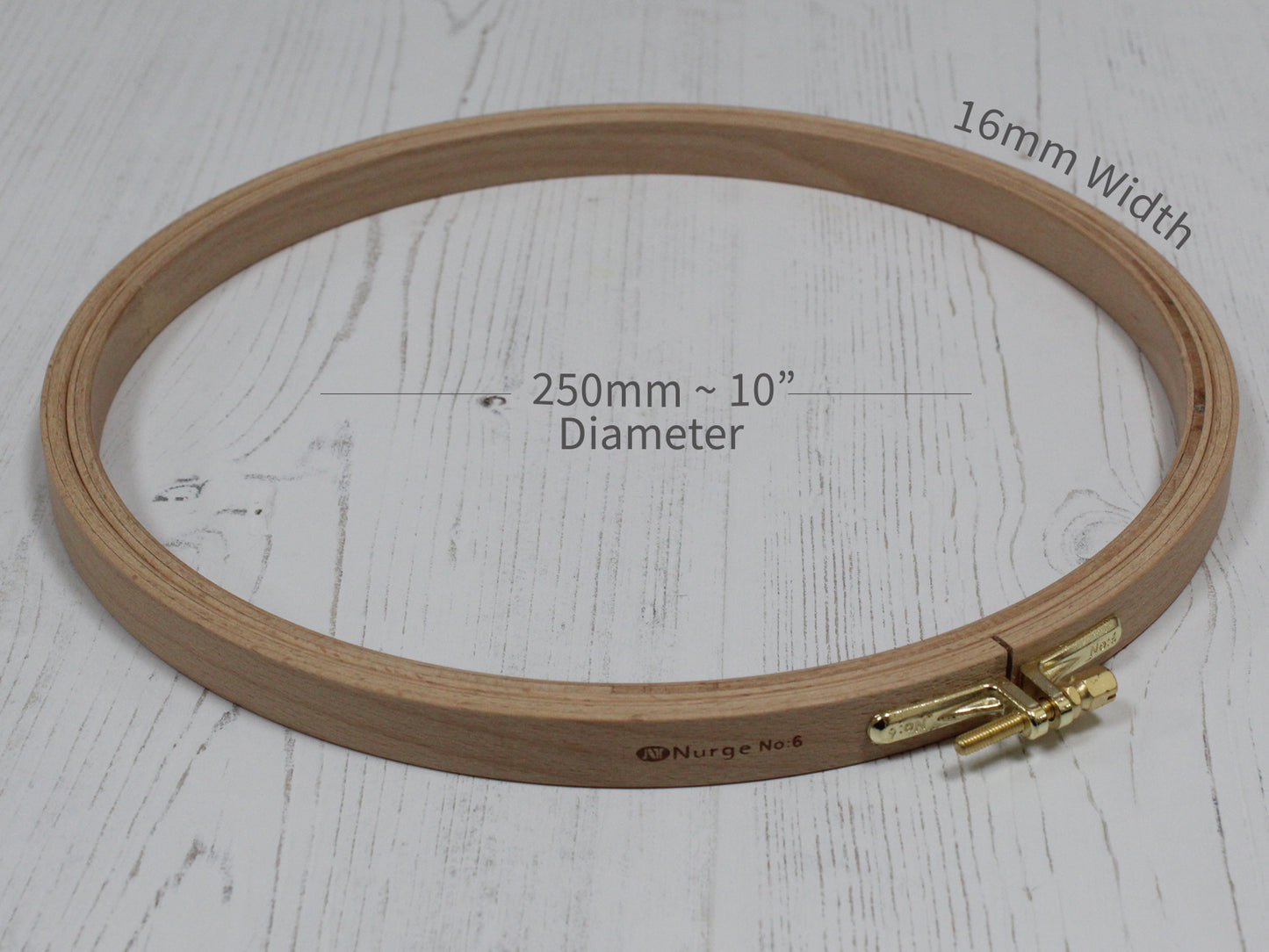 Nurge Wooden Embroidery Hoops 16mm Depth