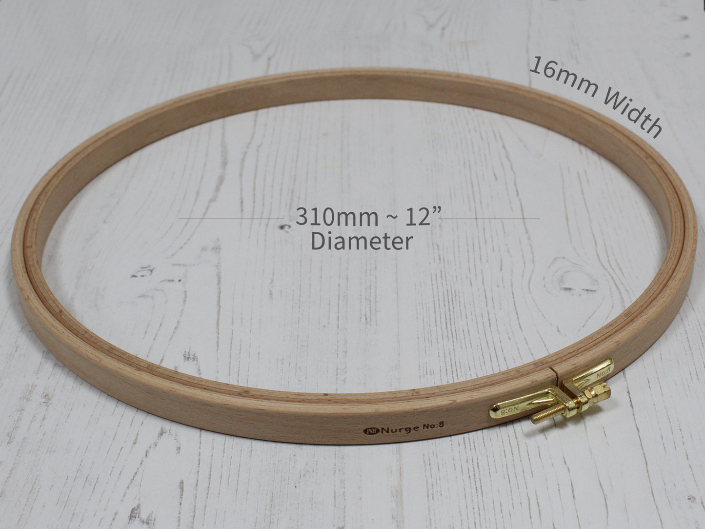 Nurge Wooden Embroidery Hoops 16mm Depth