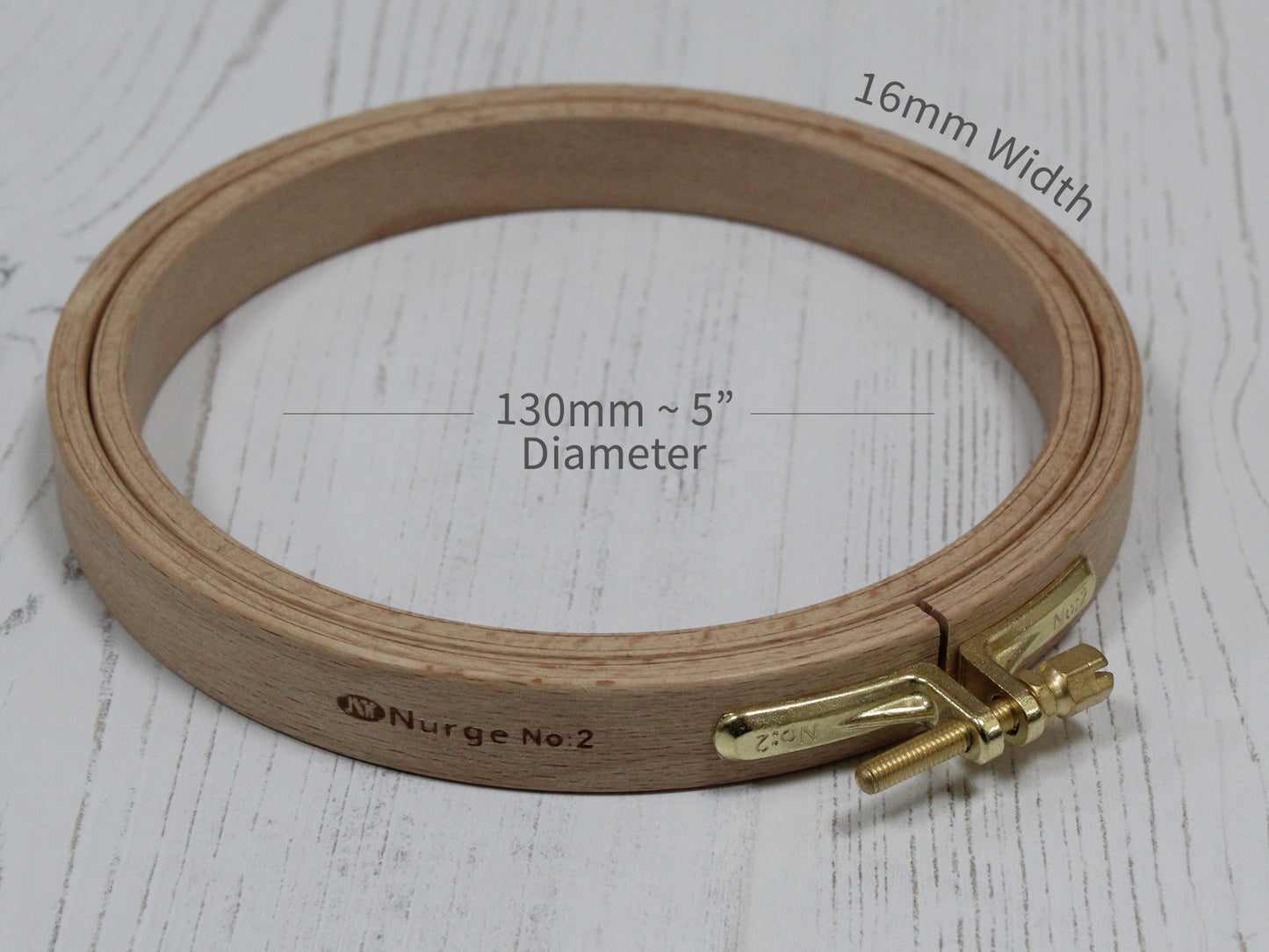 Nurge Wooden Embroidery Hoops 16mm Depth