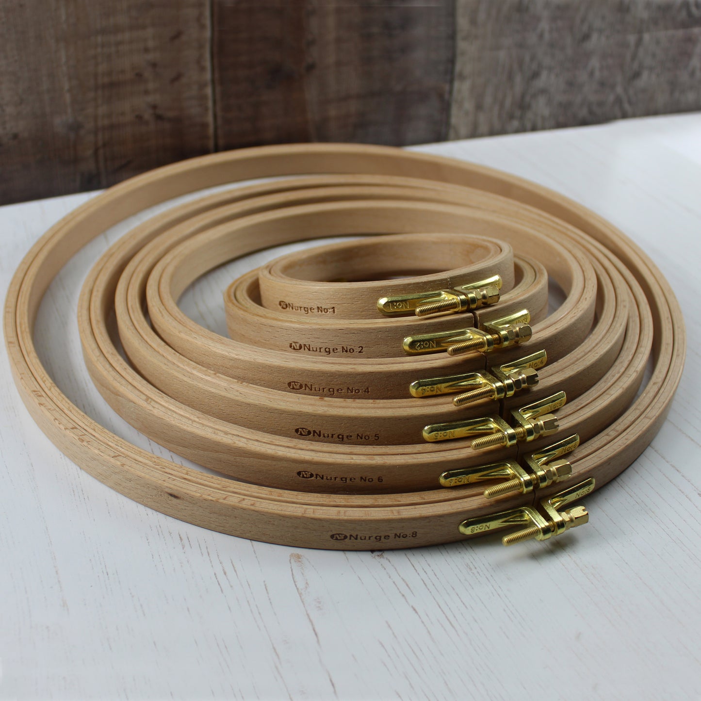 Nurge Wooden Embroidery Hoops 16mm Depth