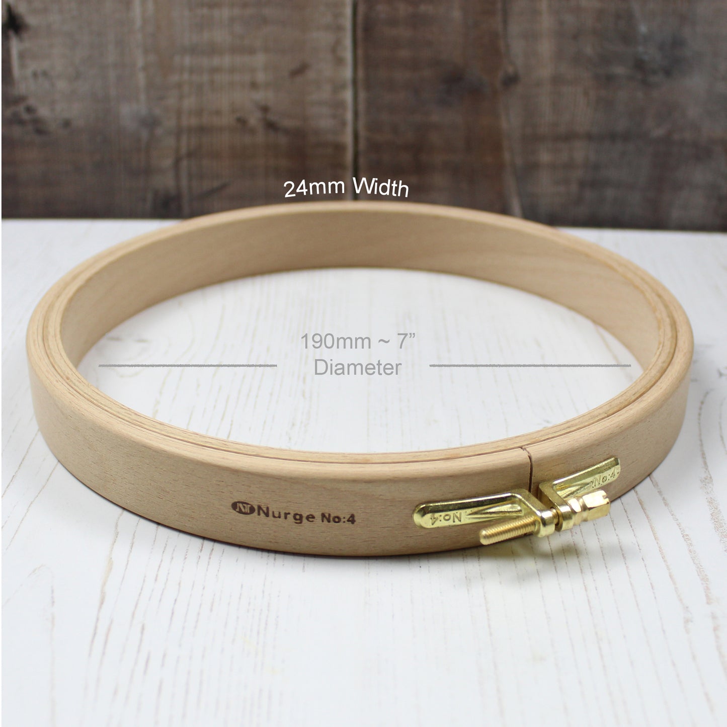 Nurge Wooden Embroidery Hoops 24mm Depth