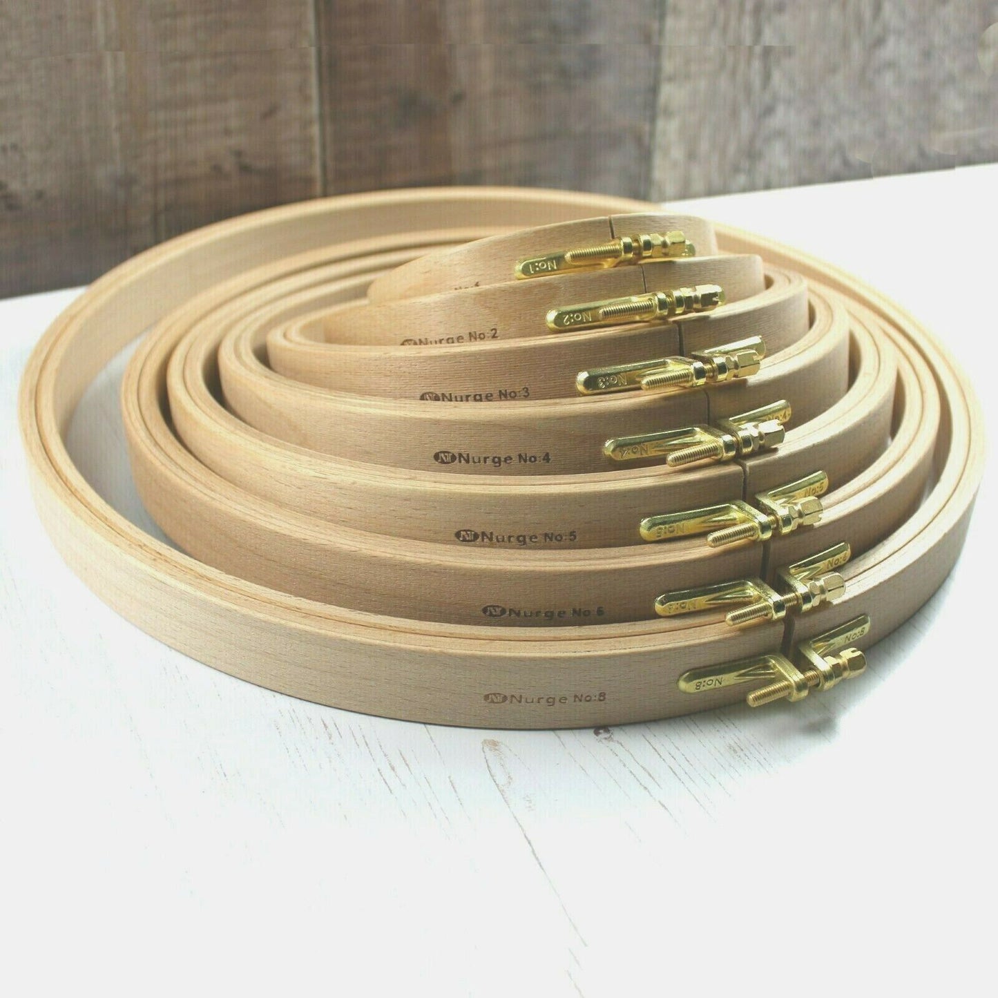 Nurge Wooden Embroidery Hoops 24mm Depth