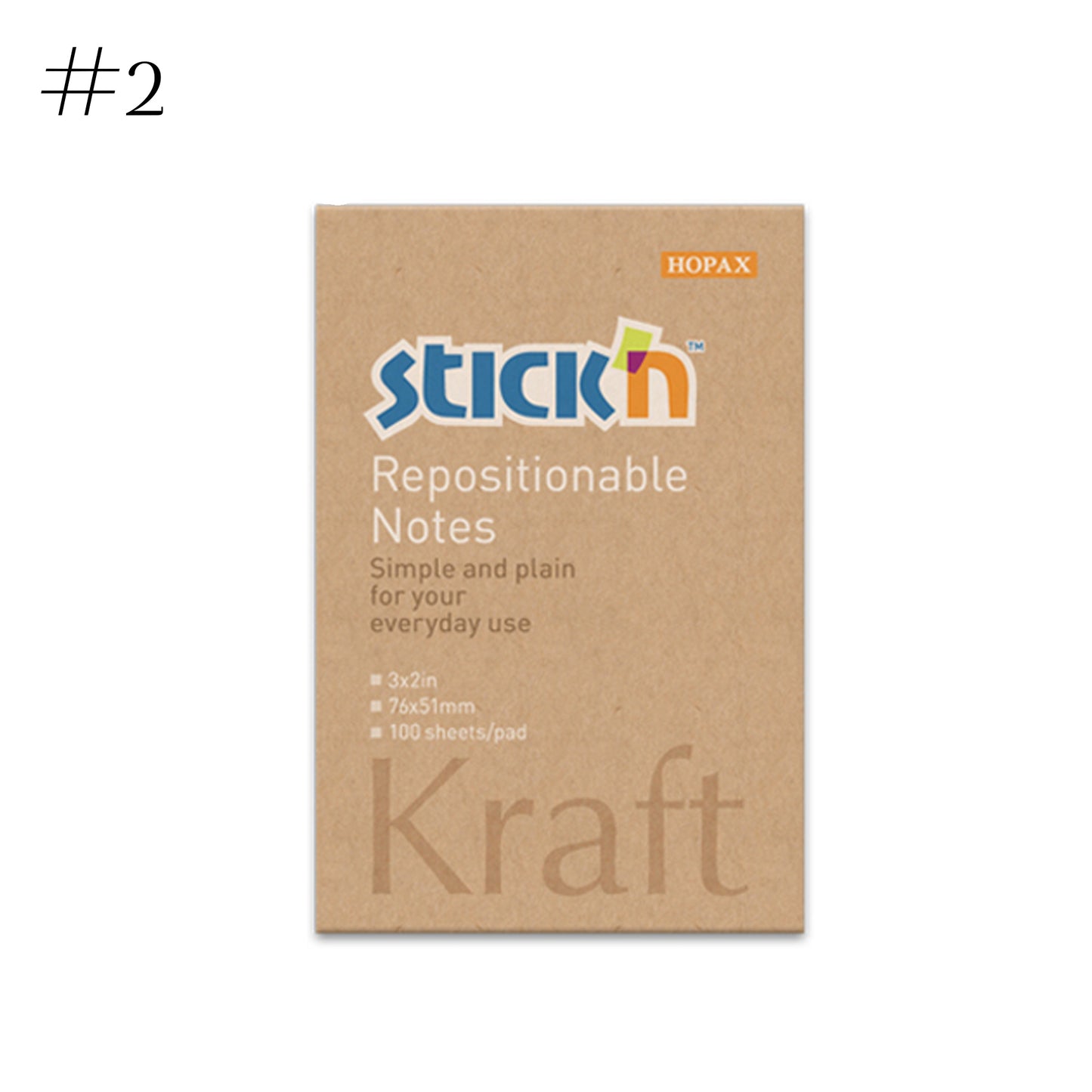 Stick'n Kraft Brown Rustic Sticky Notes