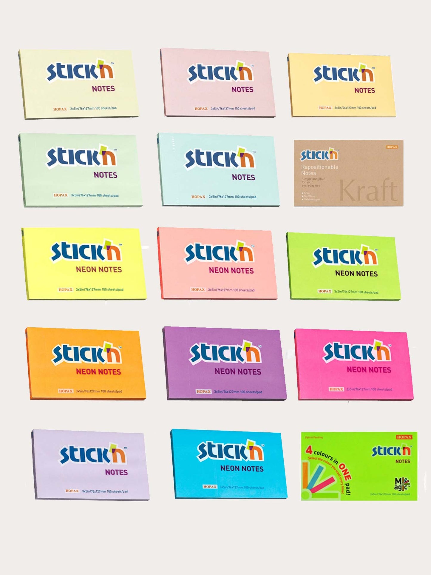 Stick'n Sticky Notes 127mm x 76mm