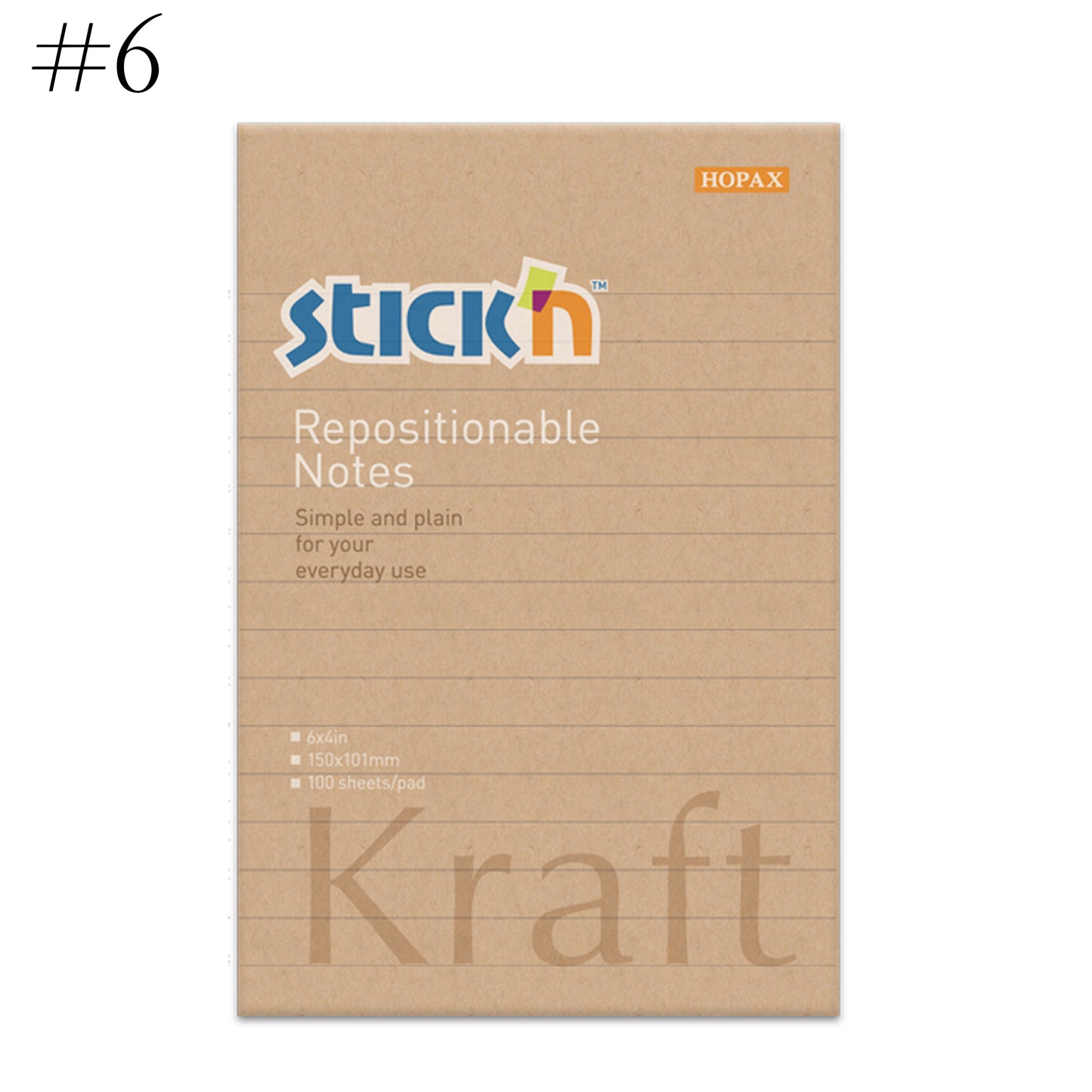 Stick'n Kraft Brown Rustic Sticky Notes