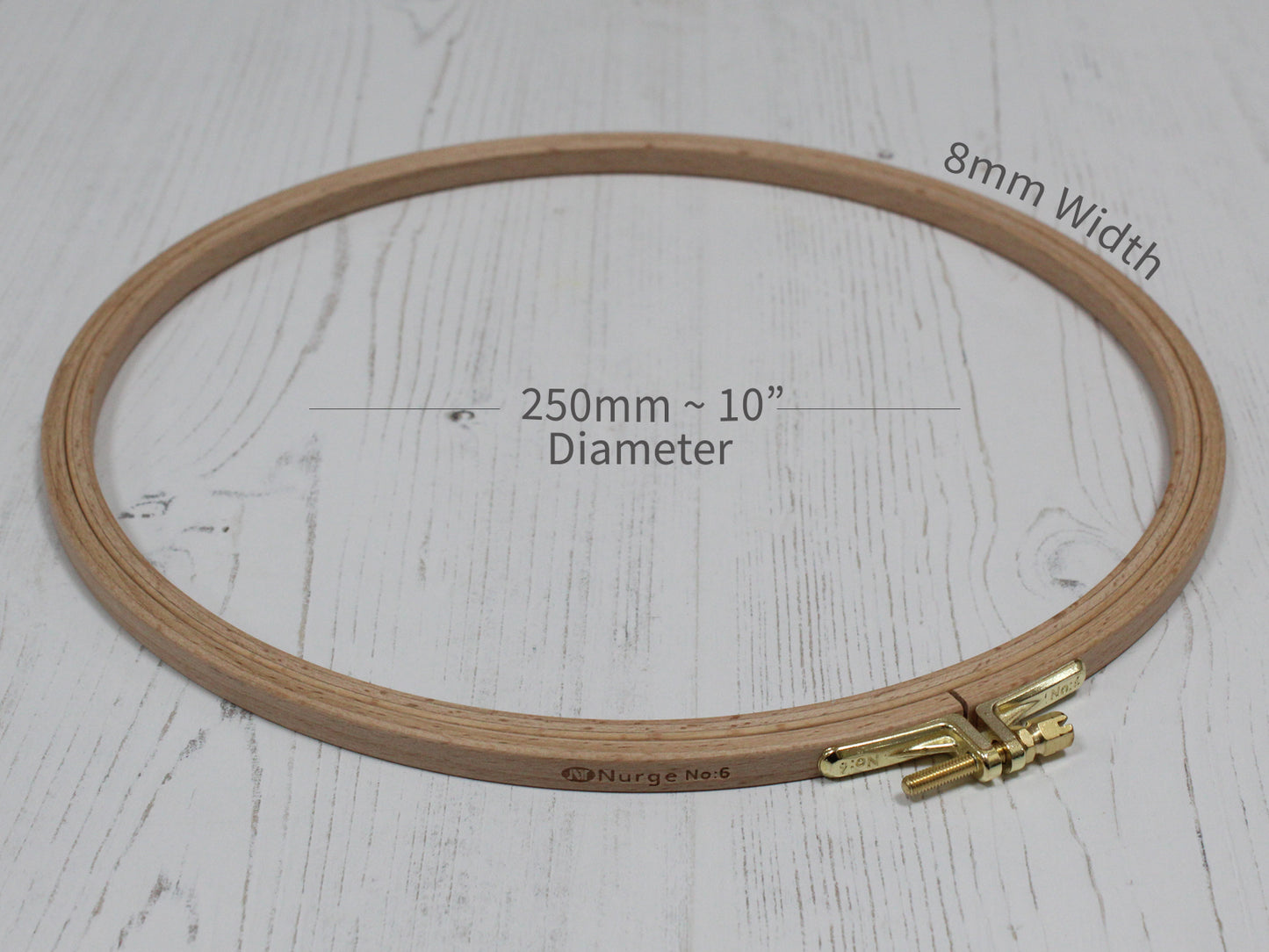 Nurge Wooden Embroidery Hoops 8mm Depth