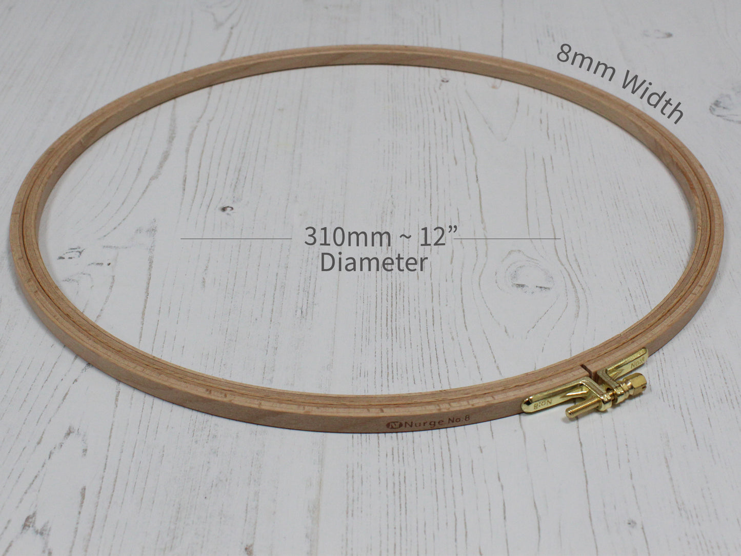 Nurge Wooden Embroidery Hoops 8mm Depth