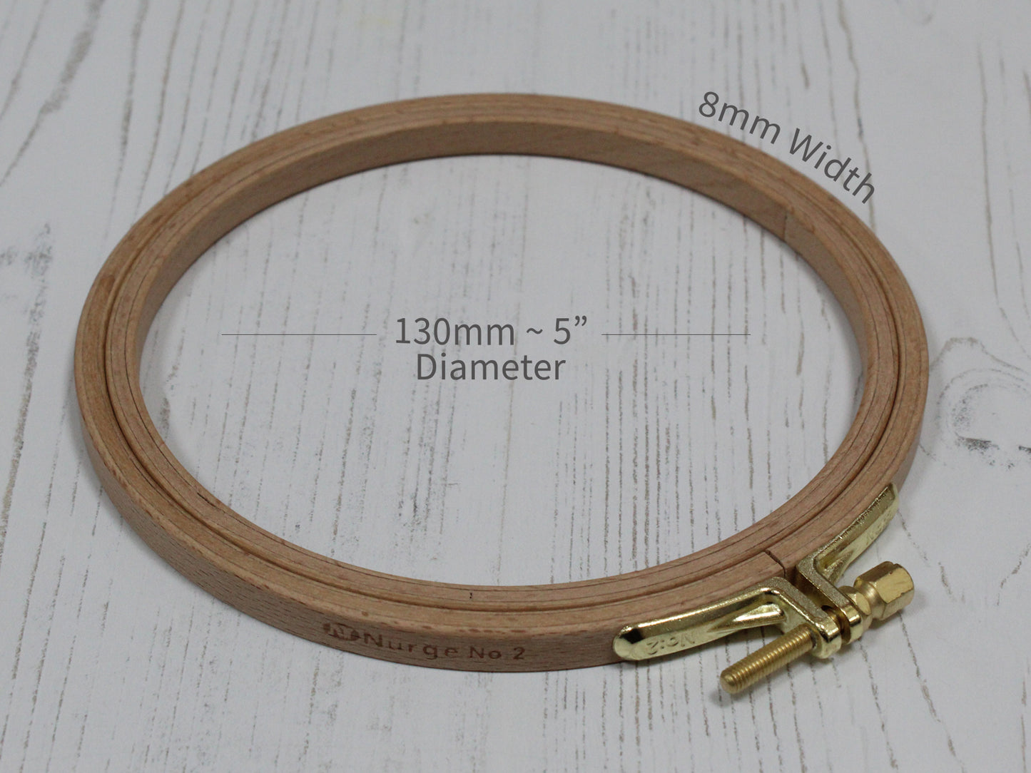 Nurge Wooden Embroidery Hoops 8mm Depth