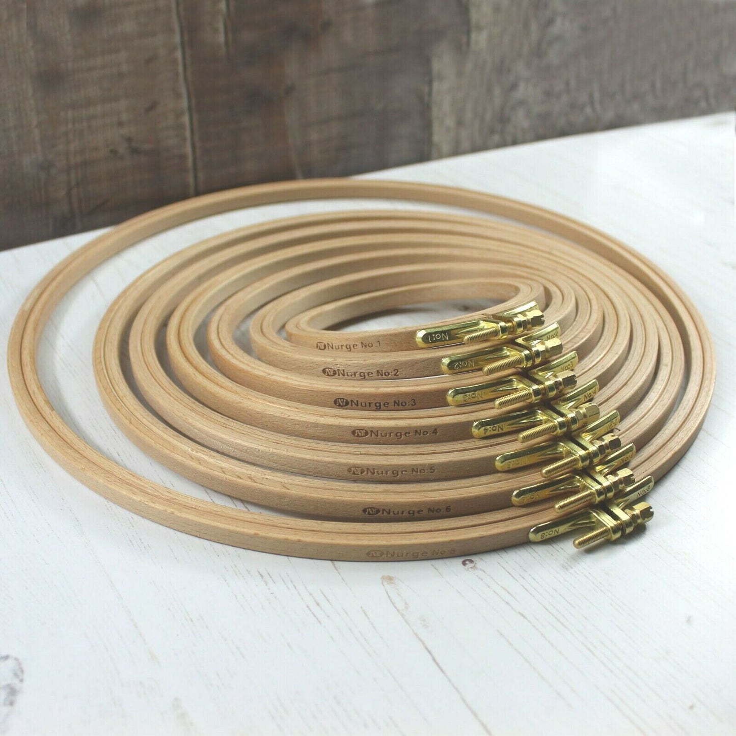 Nurge Wooden Embroidery Hoops 8mm Depth