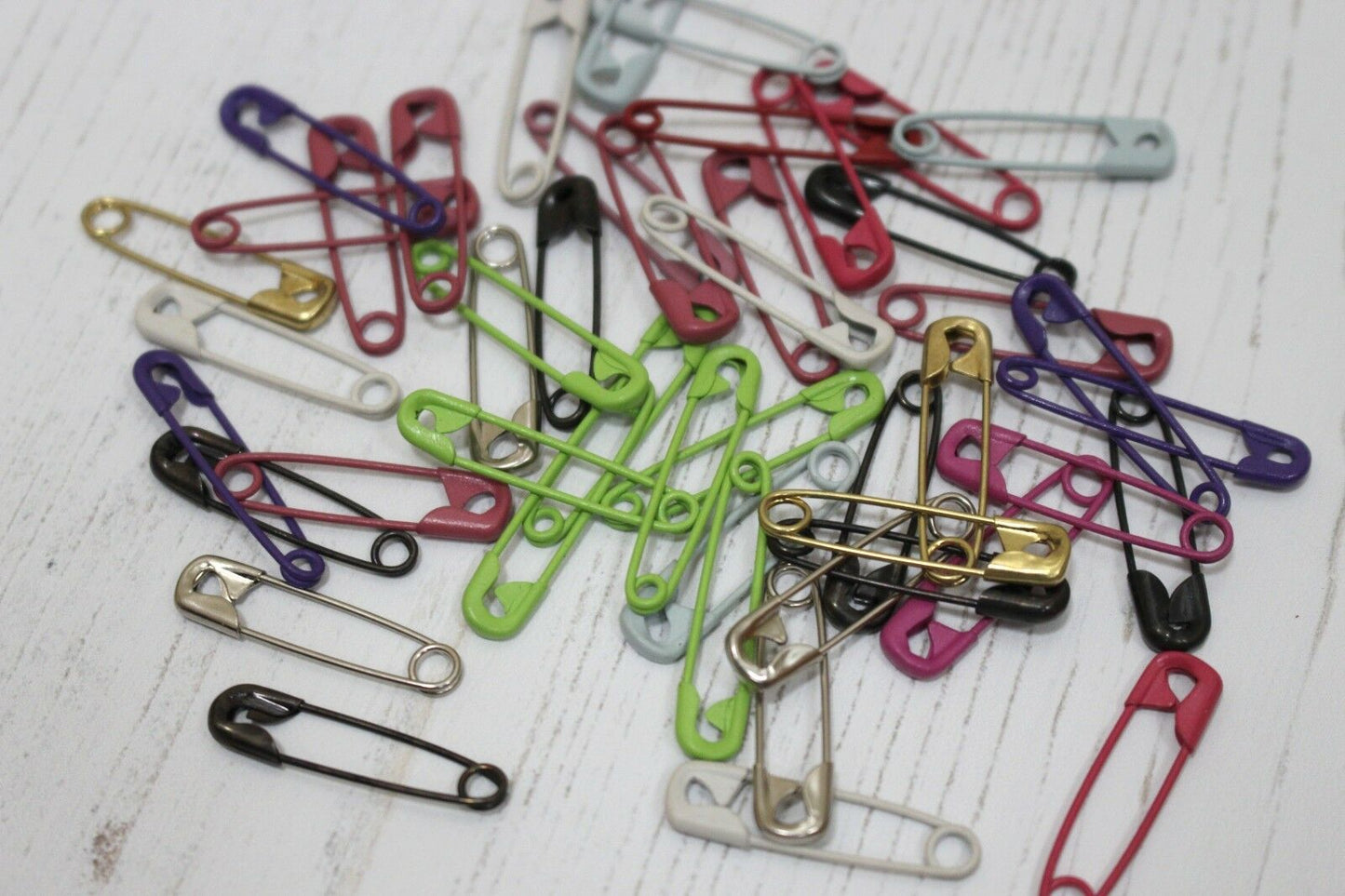 Coloured 27mm Safety Pins