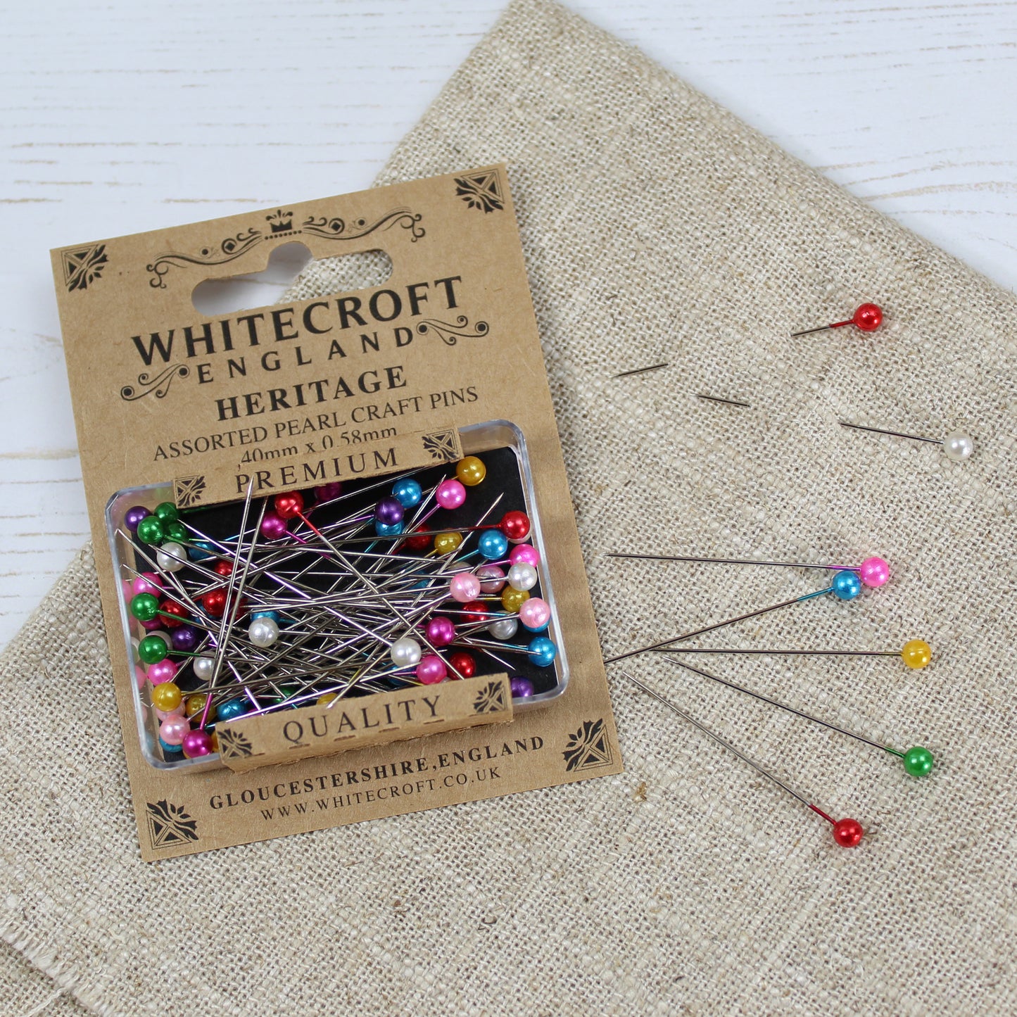 Whitecroft Heritage Pearl Head Pins