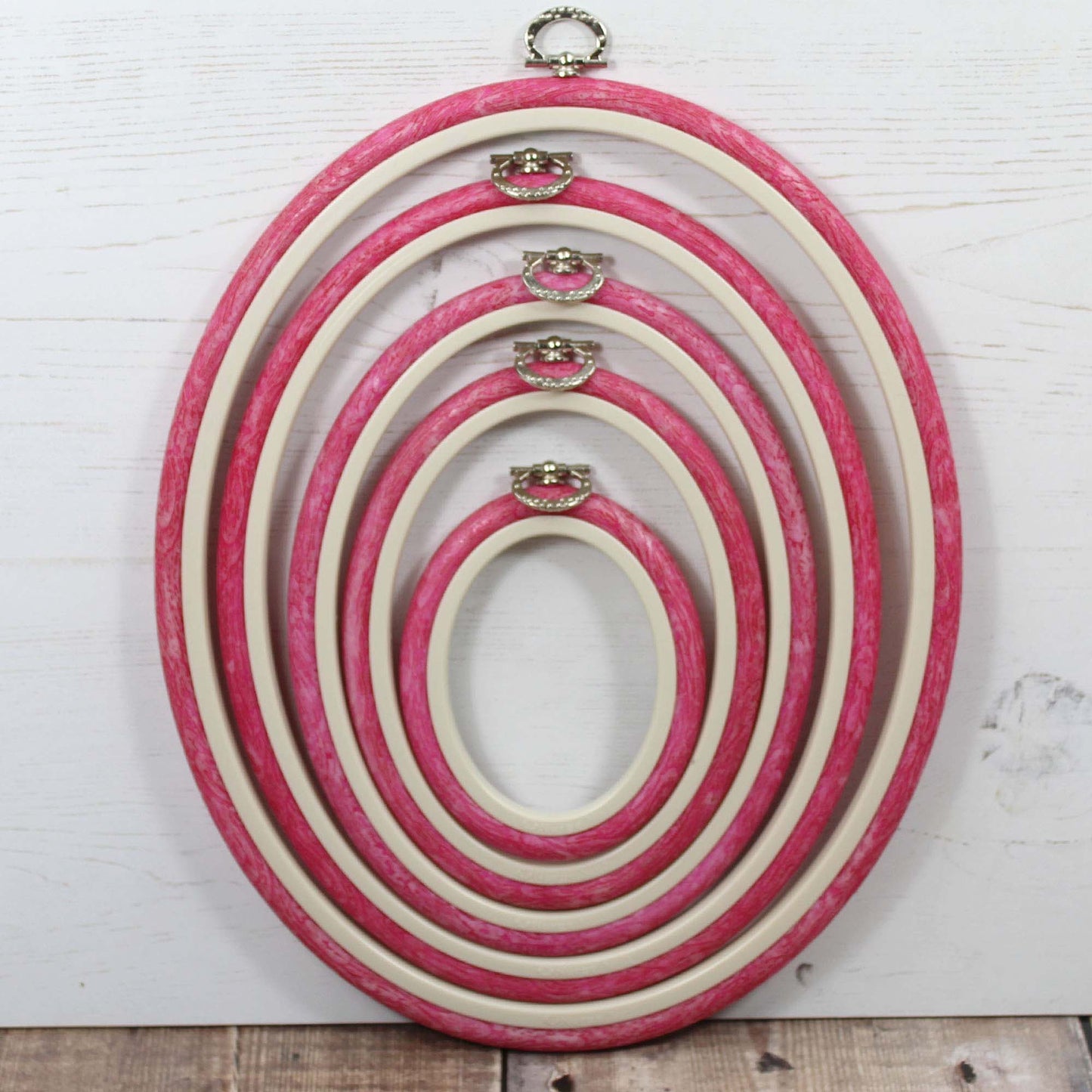 Nurge Pink Oval Flexi Hoops