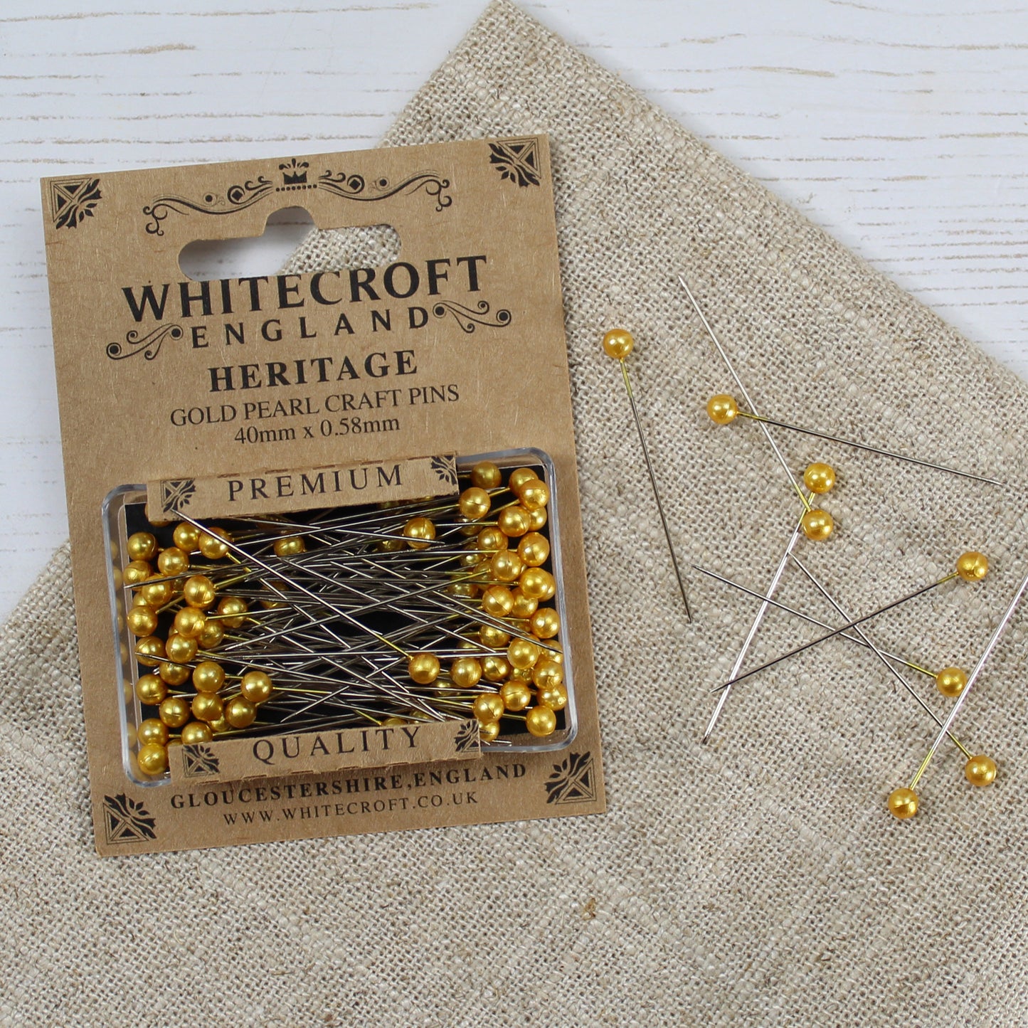 Whitecroft Heritage Pearl Head Pins