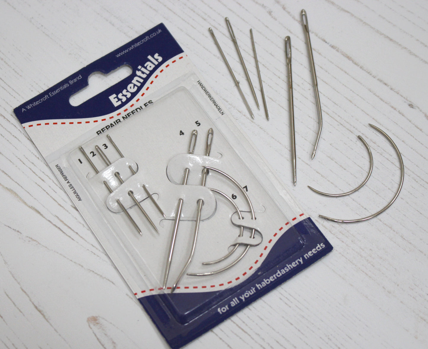 Whitecroft Essentials Hand Sewing Repair Needle Set