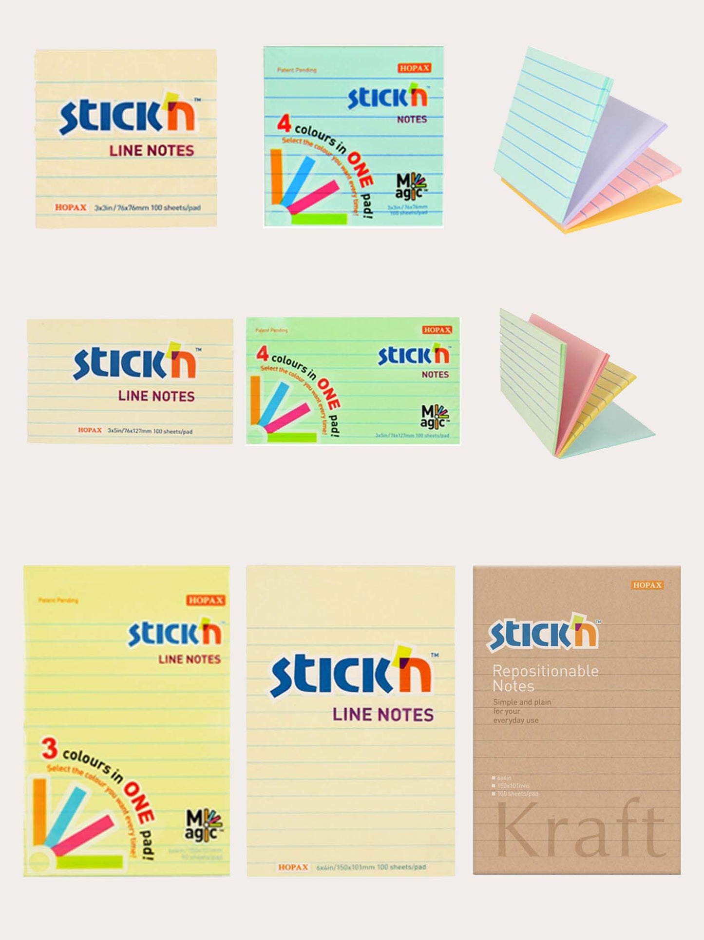 Stick'n Lined Sticky Notes