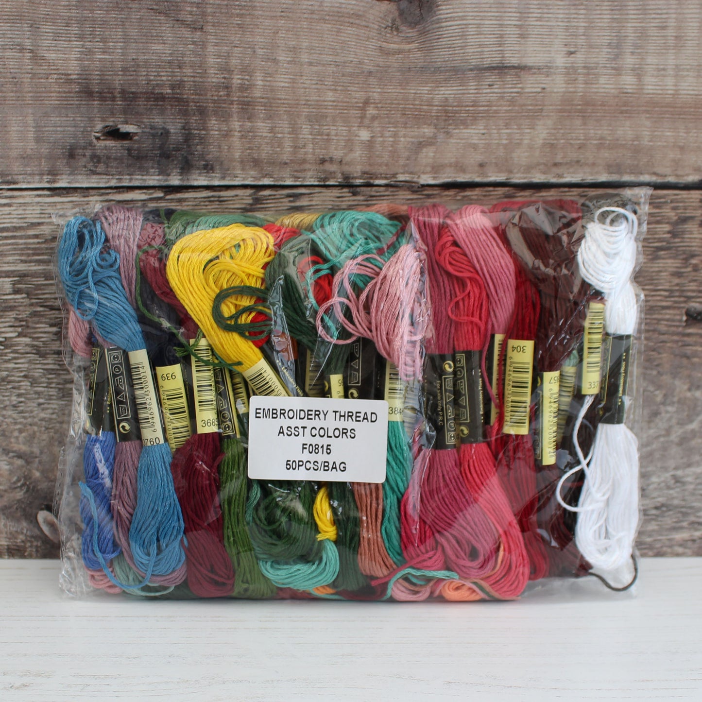 50 Assorted Coloured Embroidery Thread