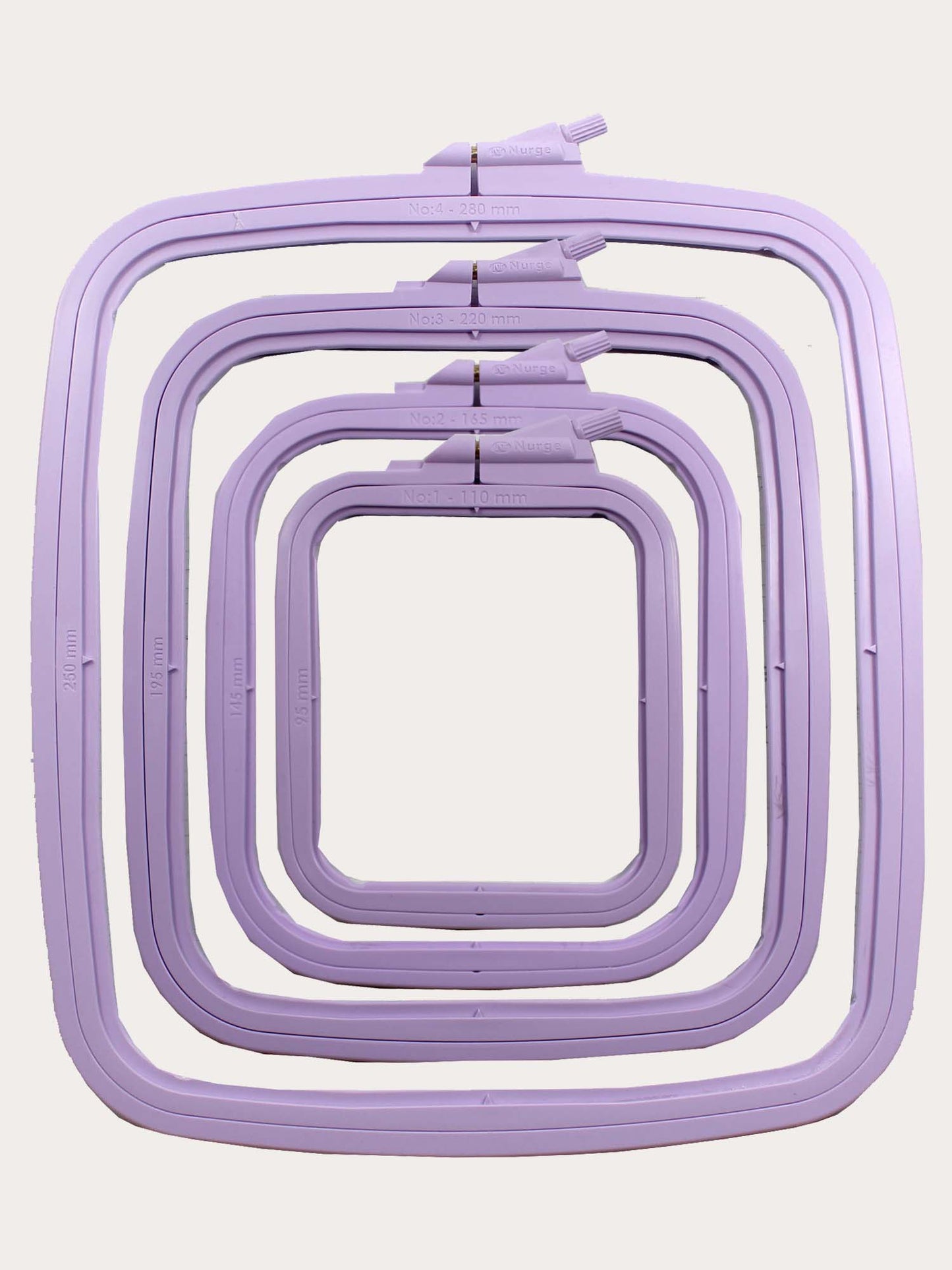 Nurge Lilac Rectangular Embroidery Hoops