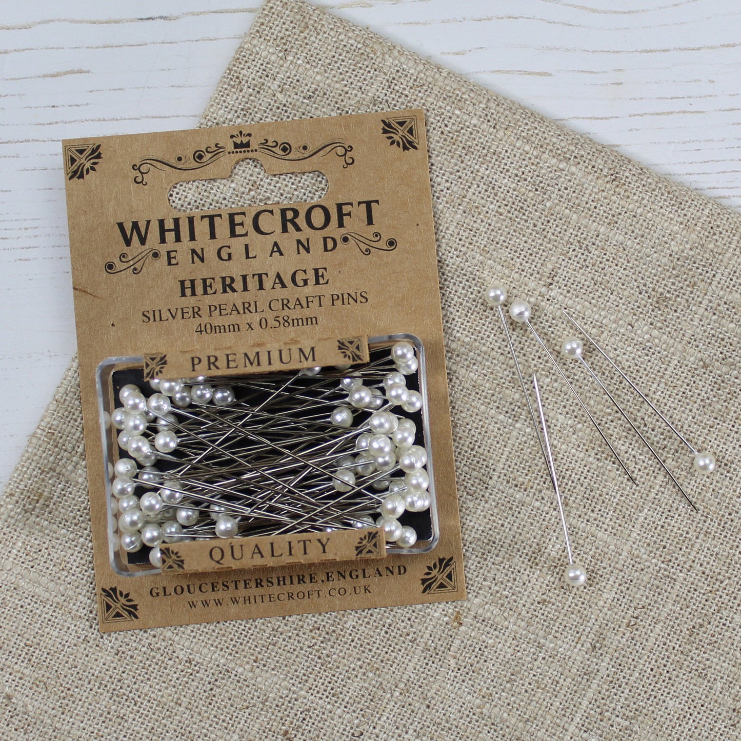 Whitecroft Heritage Pearl Head Pins