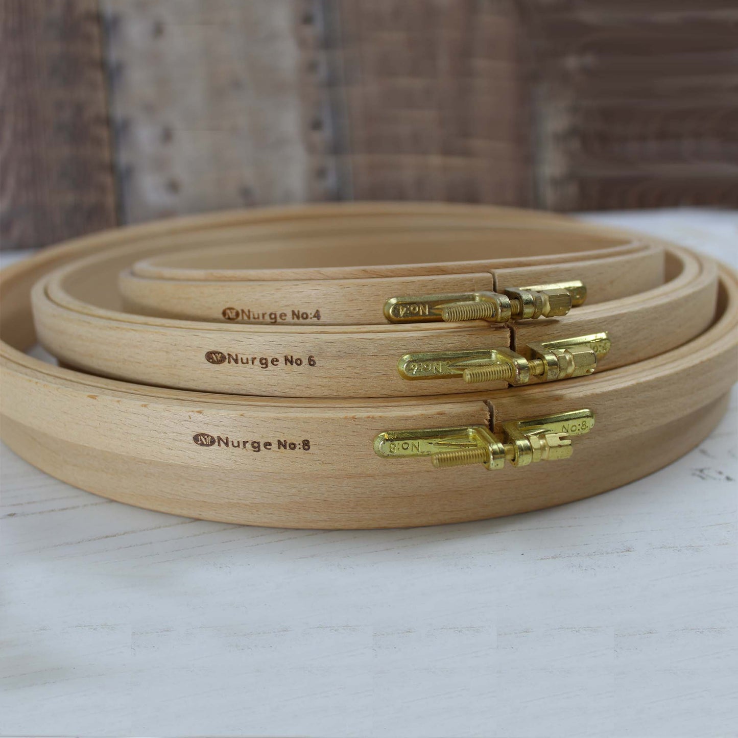 Nurge Wooden Punch Embroidery Hoops