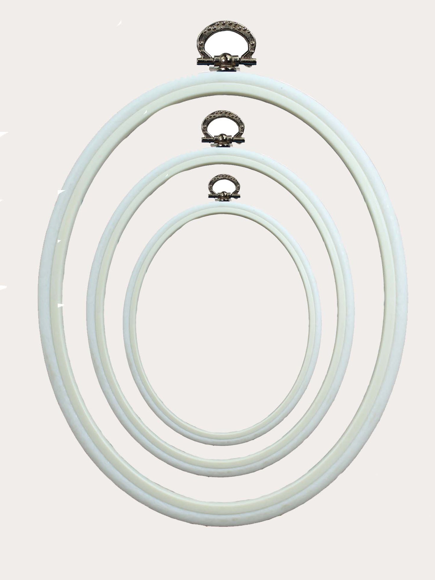 Nurge White Oval Flexi Hoops