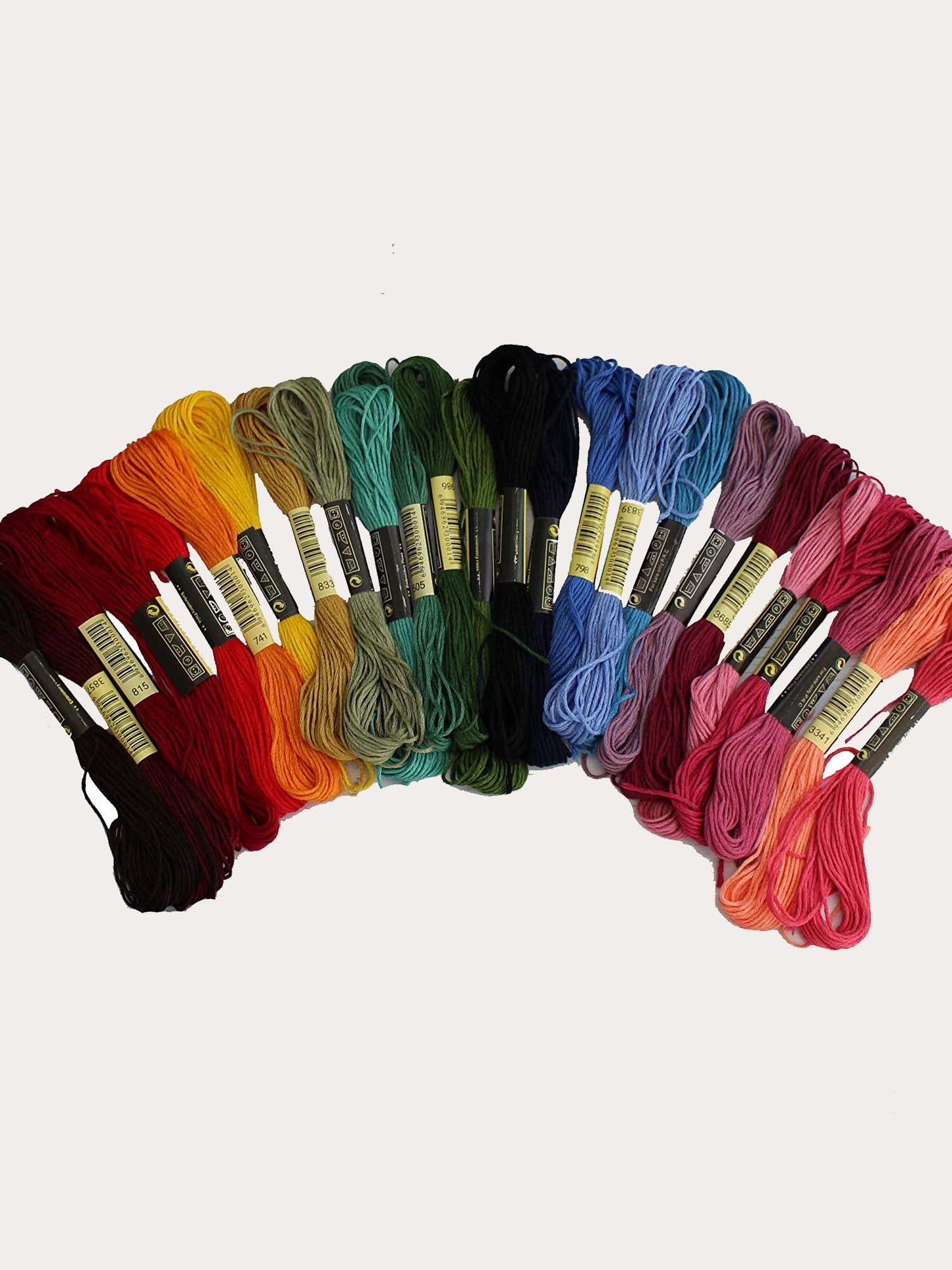 50 Assorted Coloured Embroidery Thread